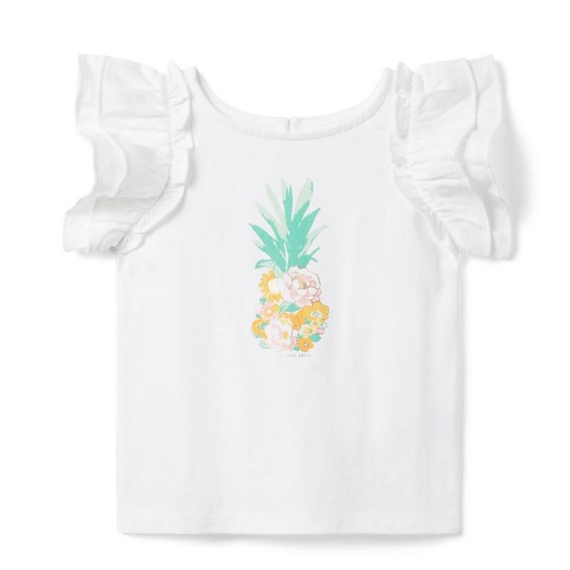 Floral Pineapple Ruffle Sleeve Top - Janie And Jack
